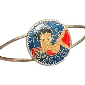 Betty Boop Sterling Silver Bangle Bracelet medium large
